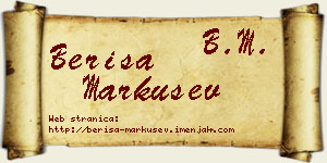 Beriša Markušev vizit kartica
